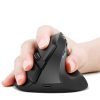 DELUX M618Mini Colorful Wireless Luminous Vertical Mouse Bluetooth Rechargeable Vertical Mouse (Classic black) - Image 4