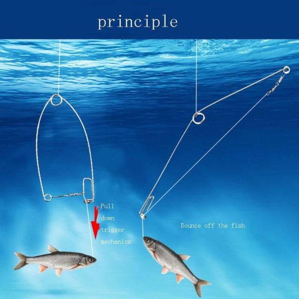 10 PCS Automatic Fishing Device Fishing Hook Lazy Hook Fishing Device - Image 4