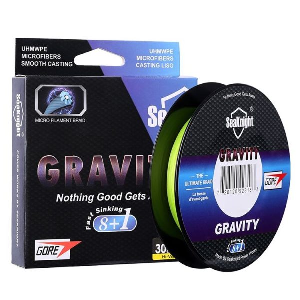 Seaknight GRAVITY 300M Fishing Line Strength Submerged Line Anti-bite and Wear-resistant Braided Line, Line number: 8.0, Color: Yellow - Image 2