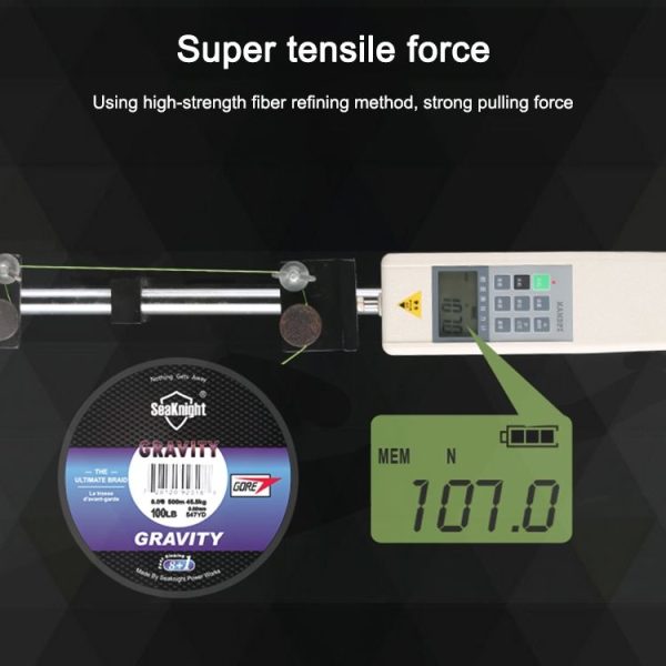 Seaknight GRAVITY 300M Fishing Line Strength Submerged Line Anti-bite and Wear-resistant Braided Line, Line number: 8.0, Color: Yellow - Image 5