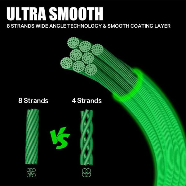 Seaknight 8 Series 500 Meters Strong Horse Fishing Line PE Main Line Fshing Line, Line number: 1.0, Color: Bright Green - Image 5