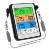 CH-212 Dual Probe Color Screen Smart Alarm Grill Kitchen Thermometer, Color: Colorful Backlight