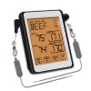 CH-212 Dual Probe Color Screen Smart Alarm Grill Kitchen Thermometer, Color: Orange Backlight