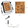CH-212 Dual Probe Color Screen Smart Alarm Grill Kitchen Thermometer, Color: Orange Backlight - Image 10