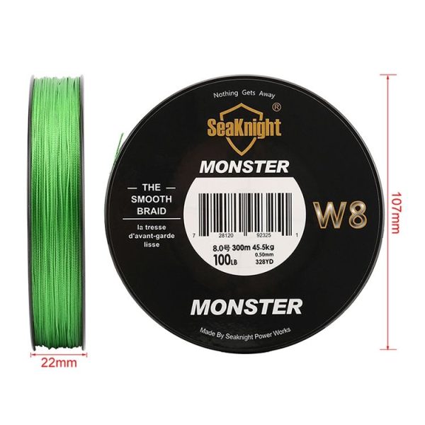 Seaknight Fishing Line PE Line 8 Series 300 Meters Rally Main Line, Line number: 3.0, Color: Dark Green - Image 3