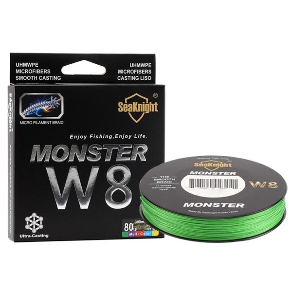 Seaknight Fishing Line PE Line 8 Series 300 Meters Rally Main Line, Line number: 3.0, Color: Light Green - Image 2