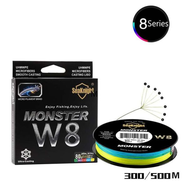 Seaknight Fishing Line PE Main Line 8 Series 300 500 Meters, Line number: 0.8, Specification: 500M (Colorful) - Image 6