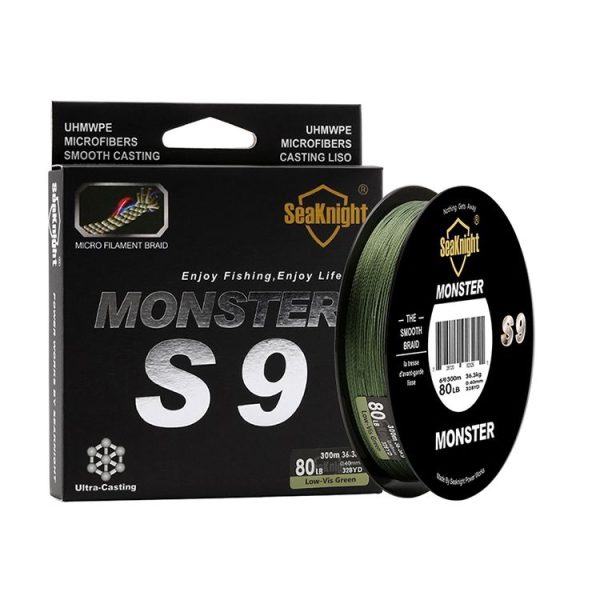 Seaknight 9 Series of Strong Horse PE Line 300 Meters Braided Fishing Line, Line number: 3.0, Color: Green - Image 2