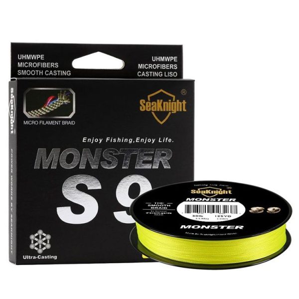 Seaknight 9 Series of Strong Horse PE Line 300 Meters Braided Fishing Line, Line number: 6.0, Color: Yellow - Image 2