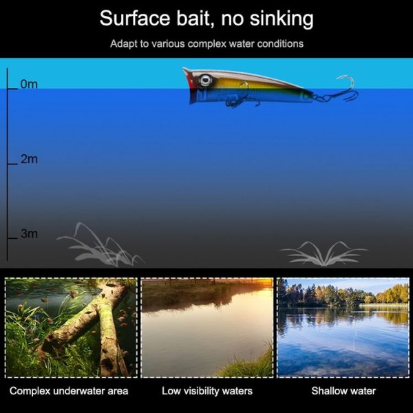 SeaKnight SK004 Surface Type Unsinkable Water Sub-bait Bionic Bait Fishing Gear (L03) - Image 6