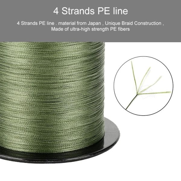 Seaknight Fishing Line 300M Braided Line Main Line 4 Braid, Line number: 8.0 (Green) - Image 7