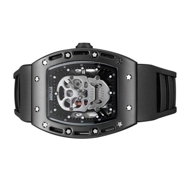 BAOGELA 1612 Skull Silicone Mens Watch Waterproof Sports Quartz Watch (Black Shell White Skull) - Image 2