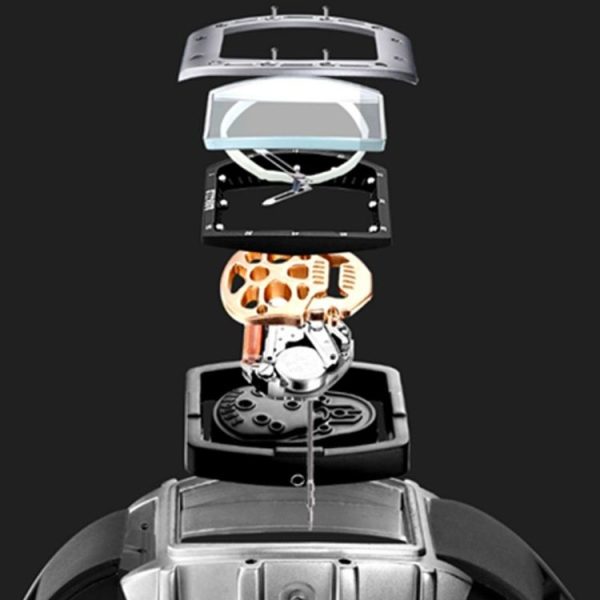 BAOGELA 1612 Skull Silicone Mens Watch Waterproof Sports Quartz Watch (Black Shell White Skull) - Image 5