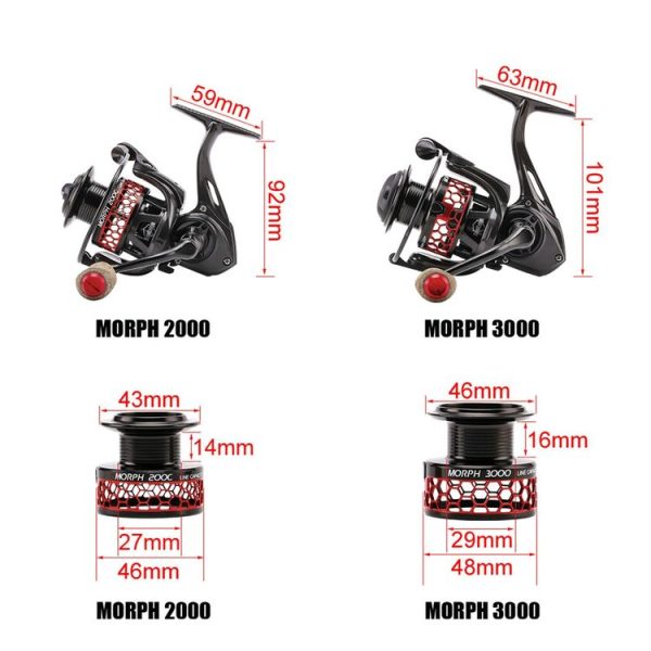 SeaKnight MORPH Carbon Braking Force Lure Fishing Reel Long Cast Fishing Reel Spinning Wheel Manual Fishing Gear, Specification: 2000 - Image 6