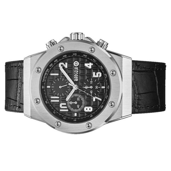 BAOGELA 1805 Sports Quartz Men Watch Luminous Silicone Watch (Silver Shell Black Surface) - Image 2