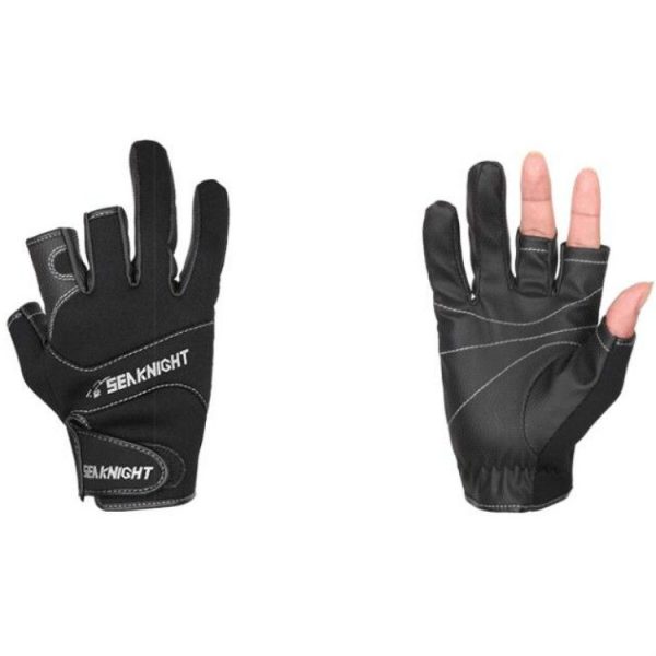 SeaKnight SK03 Fishing Gloves Waterproof Breathable Lure Anti-skid Wear-resistant Fishing Equipment, Specification: 2XL (Black) - Image 3