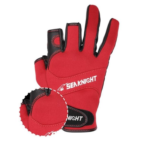 SeaKnight SK03 Fishing Gloves Waterproof Breathable Lure Anti-skid Wear-resistant Fishing Equipment, Specification: 2XL (Black) - Image 4