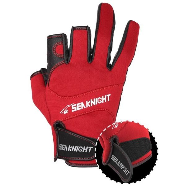 SeaKnight SK03 Fishing Gloves Waterproof Breathable Lure Anti-skid Wear-resistant Fishing Equipment, Specification: 2XL (Black) - Image 5