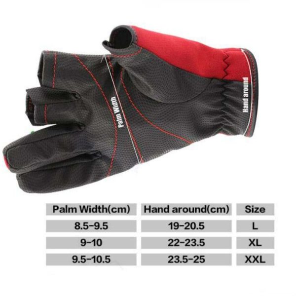 SeaKnight SK03 Fishing Gloves Waterproof Breathable Lure Anti-skid Wear-resistant Fishing Equipment, Specification: 2XL (Black) - Image 7
