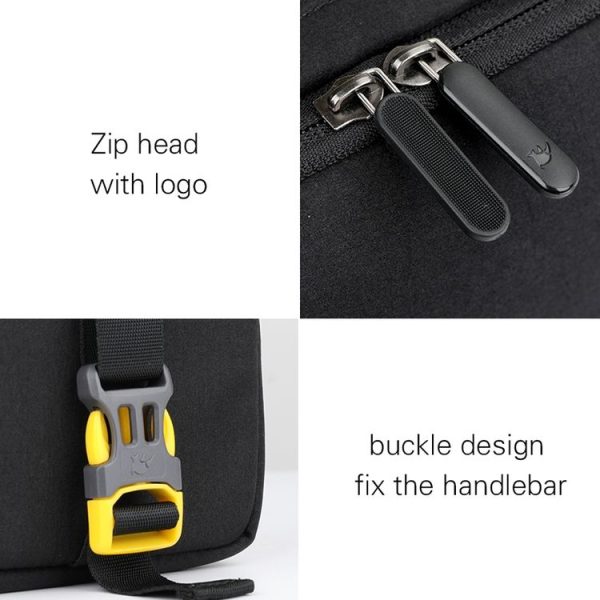 Rhinowalk Bicycle Handlebar Bag Multifunctional Storage Bag Waterproof Clutch (Black) - Image 4