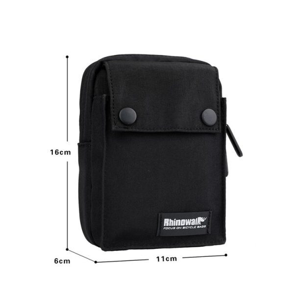 Rhinowalk Bicycle Handlebar Bag Multifunctional Storage Bag Waterproof Clutch (Black) - Image 6