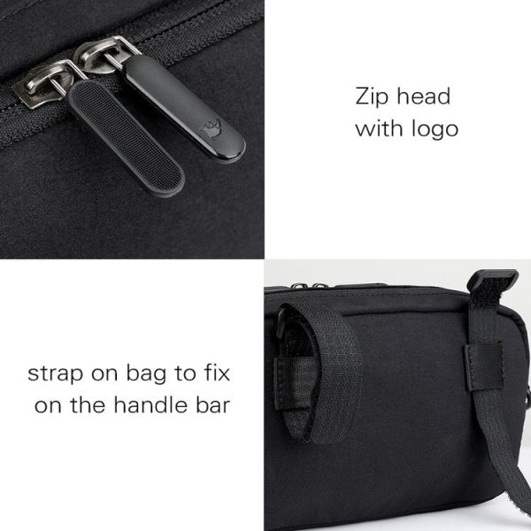 Rhinowalk X2011 Bike Front Bag Bicycle Storage Handlebar Bag Travel Commuting Hanging Bag (Black) - Image 3