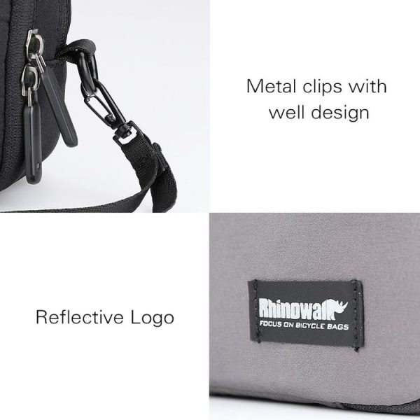 Rhinowalk X2011 Bike Front Bag Bicycle Storage Handlebar Bag Travel Commuting Hanging Bag (Black) - Image 4