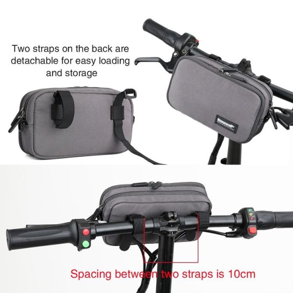 Rhinowalk X2011 Bike Front Bag Bicycle Storage Handlebar Bag Travel Commuting Hanging Bag (Black) - Image 7