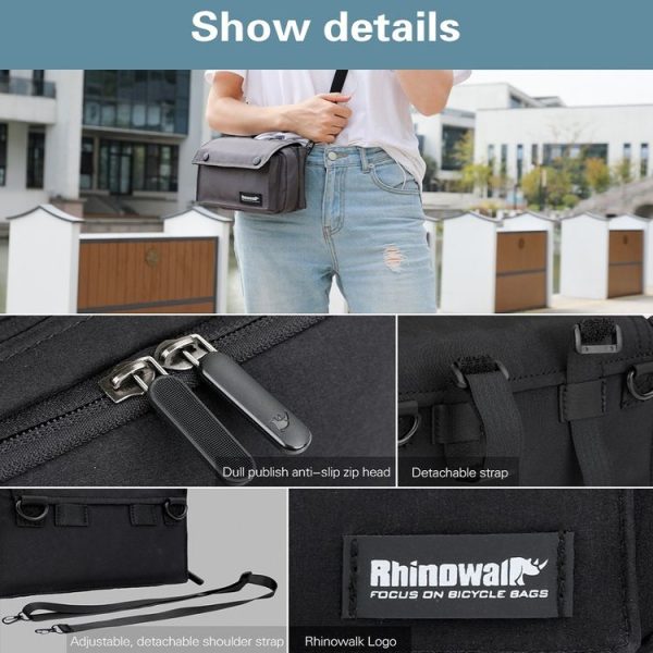 Rhinowalk X2012 Riding Multifunctional Vehicle Front Bag Bike Handlebar Bag Hand Storage Bag (Gray) - Image 6
