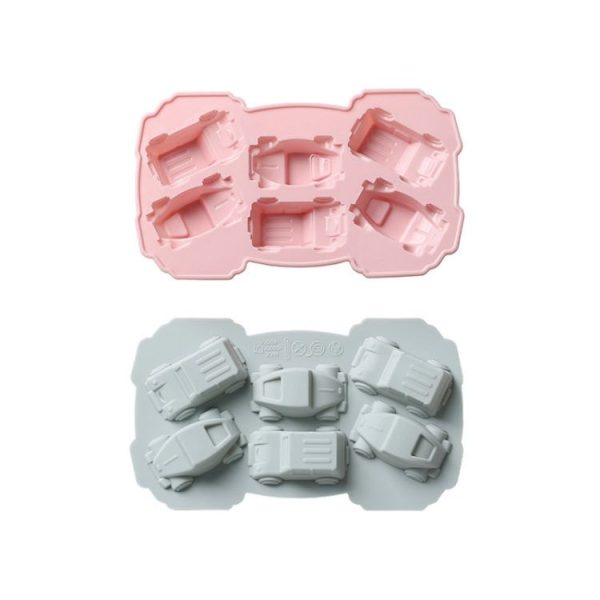 6 PCS Creative Cake Chocolate Mold 3D Car Cartoon Household Silicone Baking Ice Tray Mold (Blue) - Image 7