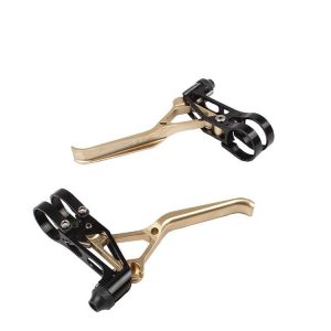 Litepro LP UltraLevers CNC Folding Bike Road Bike Small Wheel V Brake Lever, Color: Champagne Gold Black