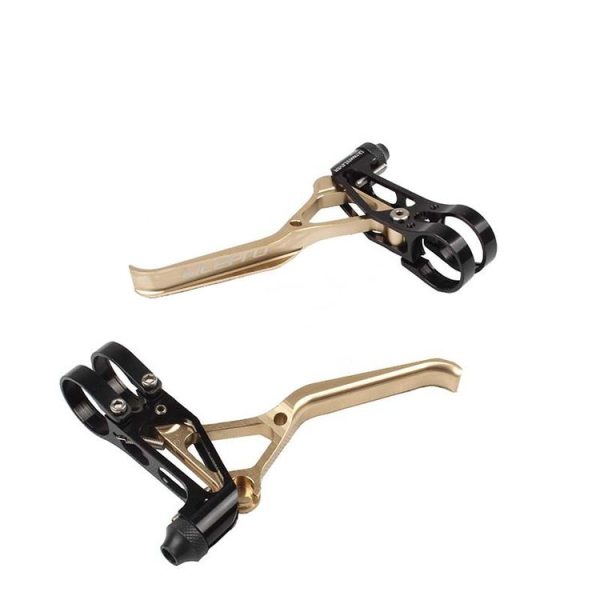 Litepro LP UltraLevers CNC Folding Bike Road Bike Small Wheel V Brake Lever, Color: Champagne Gold Black