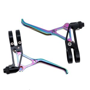 Litepro LP UltraLevers CNC Folding Bike Road Bike Small Wheel V Brake Lever, Color: Electroplating Colorful