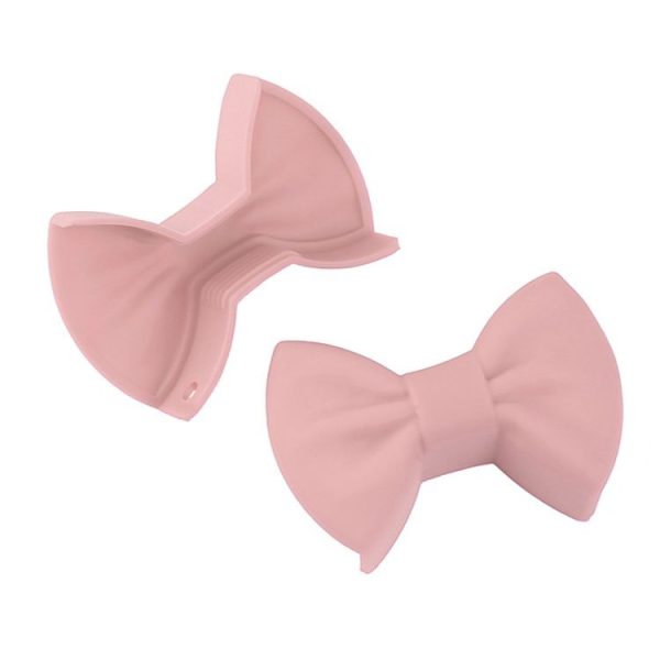 1 Pair Bowknot Silicone Insulation Clip Creative Kitchen Practical Gadgets (Pink) - Image 2