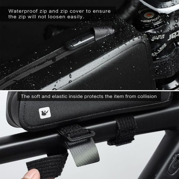 Rhinowalk Bicycle Front Beam Bag Waterproof Front Mobile Phone Saddle Bag Riding Equipment - Image 4