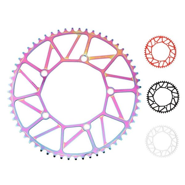 Litepro LP Positive and Negative Teeth Single Disc 130MM BCD Folding Bicycle Sprocket Wheel, Specification: 52T (Colorful) - Image 2