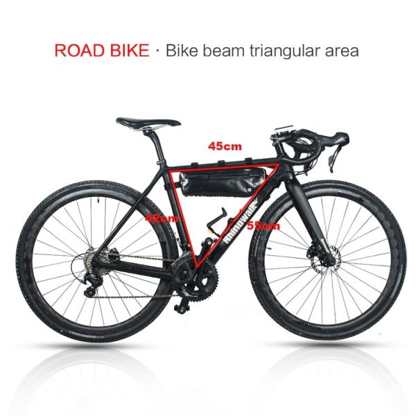 Rhinowalk Bicycle Front Crossbeam Triangle Bag Fully Waterproof Mountain Bike Front Tube Bag Cycling Tool Bag - Image 7