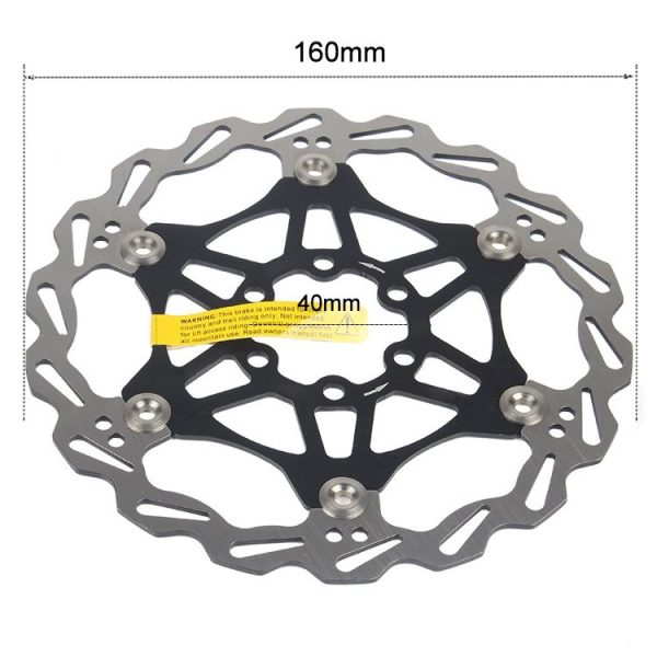 SNAIL FD-01 Mountain Bike Floating Disc Bicycle Brake Pad Six Nail Brake Disc, Size: 160mm, Color: Black - Image 2
