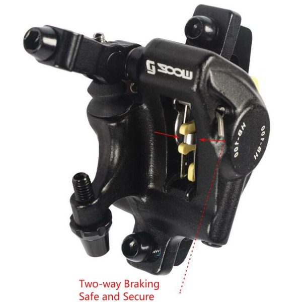 ZOOM HB100 Mountain Bike Hydraulic Brake Caliper Folding Bike Cable Pull Hydraulic Disc Brake Caliper, Style: Front (Purple) - Image 10