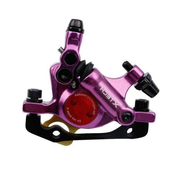 ZOOM HB100 Mountain Bike Hydraulic Brake Caliper Folding Bike Cable Pull Hydraulic Disc Brake Caliper, Style: Front (Purple) - Image 2