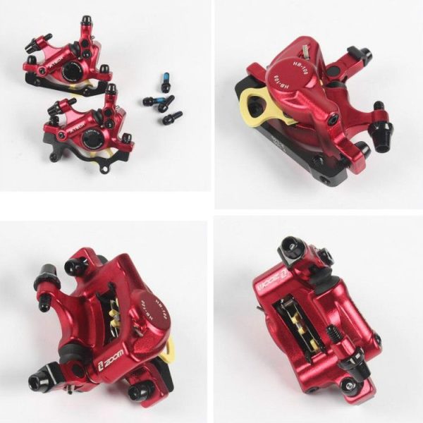 ZOOM HB100 Mountain Bike Hydraulic Brake Caliper Folding Bike Cable Pull Hydraulic Disc Brake Caliper, Style: Front (Purple) - Image 3
