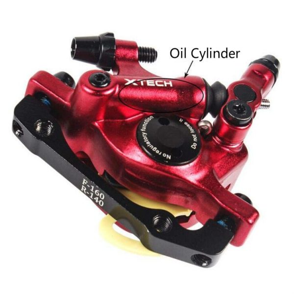 ZOOM HB100 Mountain Bike Hydraulic Brake Caliper Folding Bike Cable Pull Hydraulic Disc Brake Caliper, Style: Front (Purple) - Image 4