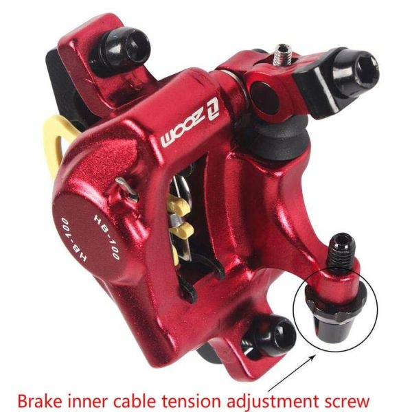 ZOOM HB100 Mountain Bike Hydraulic Brake Caliper Folding Bike Cable Pull Hydraulic Disc Brake Caliper, Style: Front (Purple) - Image 7