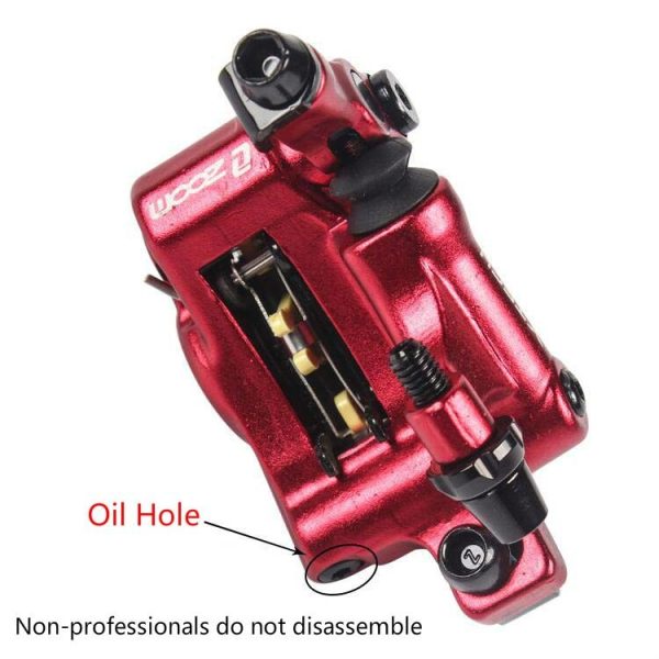 ZOOM HB100 Mountain Bike Hydraulic Brake Caliper Folding Bike Cable Pull Hydraulic Disc Brake Caliper, Style: Front (Purple) - Image 8