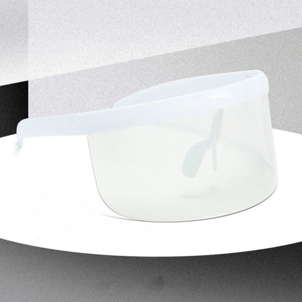 Large Frame Full Protection Outdoor Boy & Girl Sunglasses UV-proof Baby Sunglasses, Frame color: White Frame Transparent Film - Image 2