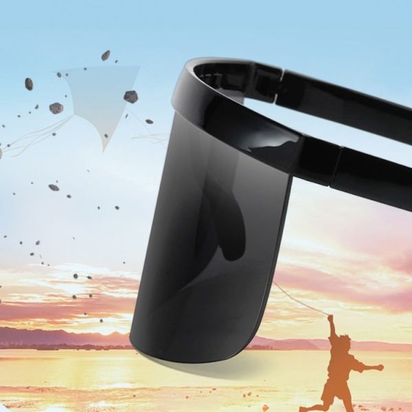 Large Frame Full Protection Outdoor Boy & Girl Sunglasses UV-proof Baby Sunglasses, Frame color: White Frame Transparent Film - Image 5