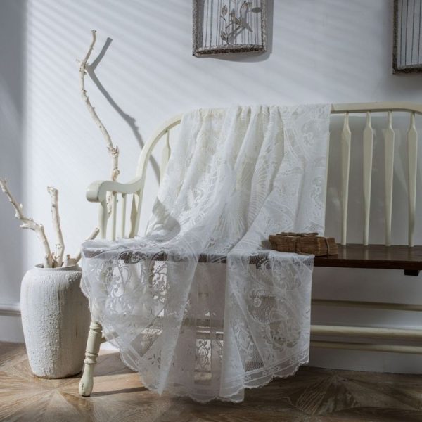 Round Lace Tablecloth Cover Cloth Retro Dining Table Coffee Table Tablecloth, Size: 190 CM (Black) - Image 3