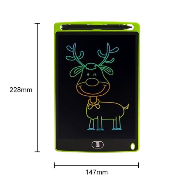 8.5 inch LCD Handwriting Board Children Drawing Graffiti Handwriting Board, Style: Colorful, Frame Color: Green - Image 2