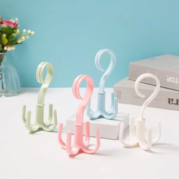 Rotatable Tie Belt Wardrobe Storage Hook, Random Color Delivery - Image 2