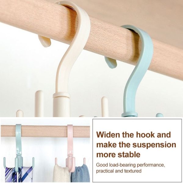 Rotatable Tie Belt Wardrobe Storage Hook, Random Color Delivery - Image 4
